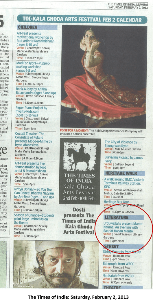 TOI Calendar - 02.02.13